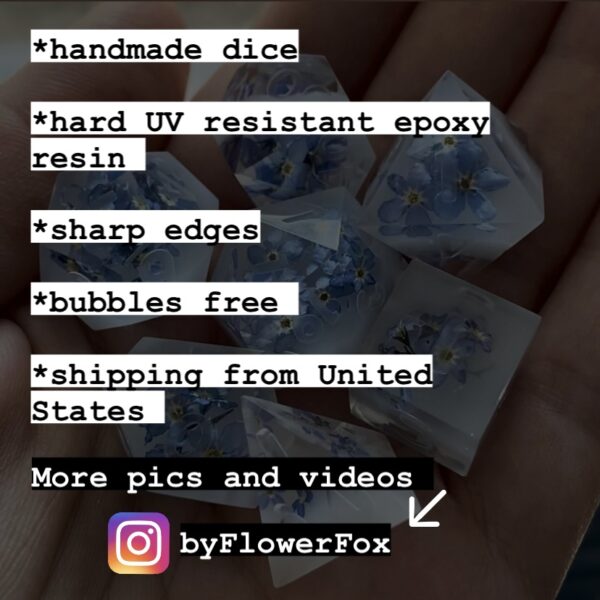 byflowerfox handmade dnd dice